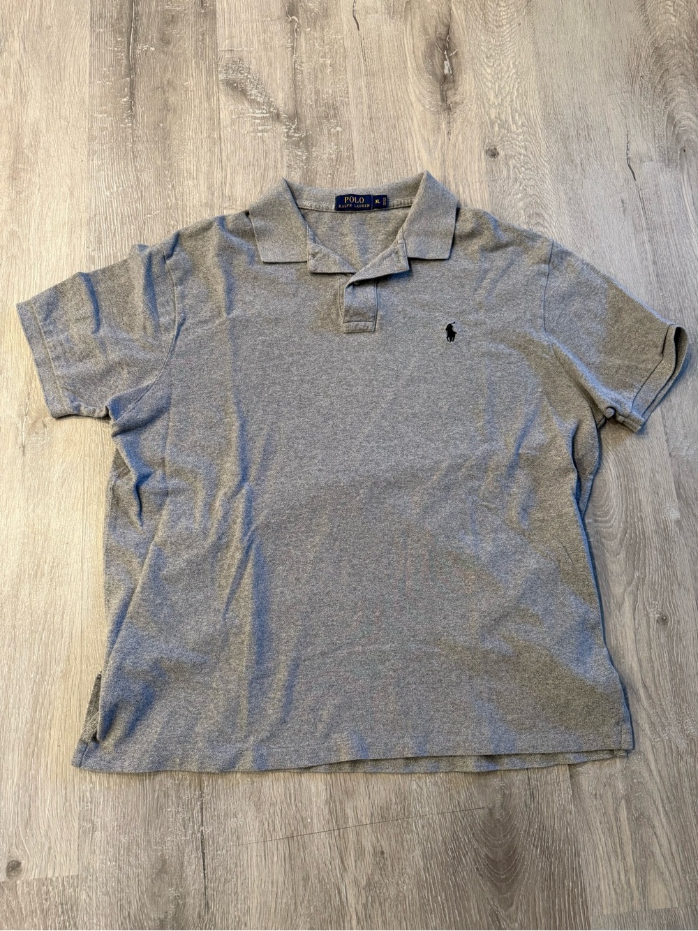 Polo by Ralph Lauren Gray Short-Sleeve Cotton Polo with Navy Pony